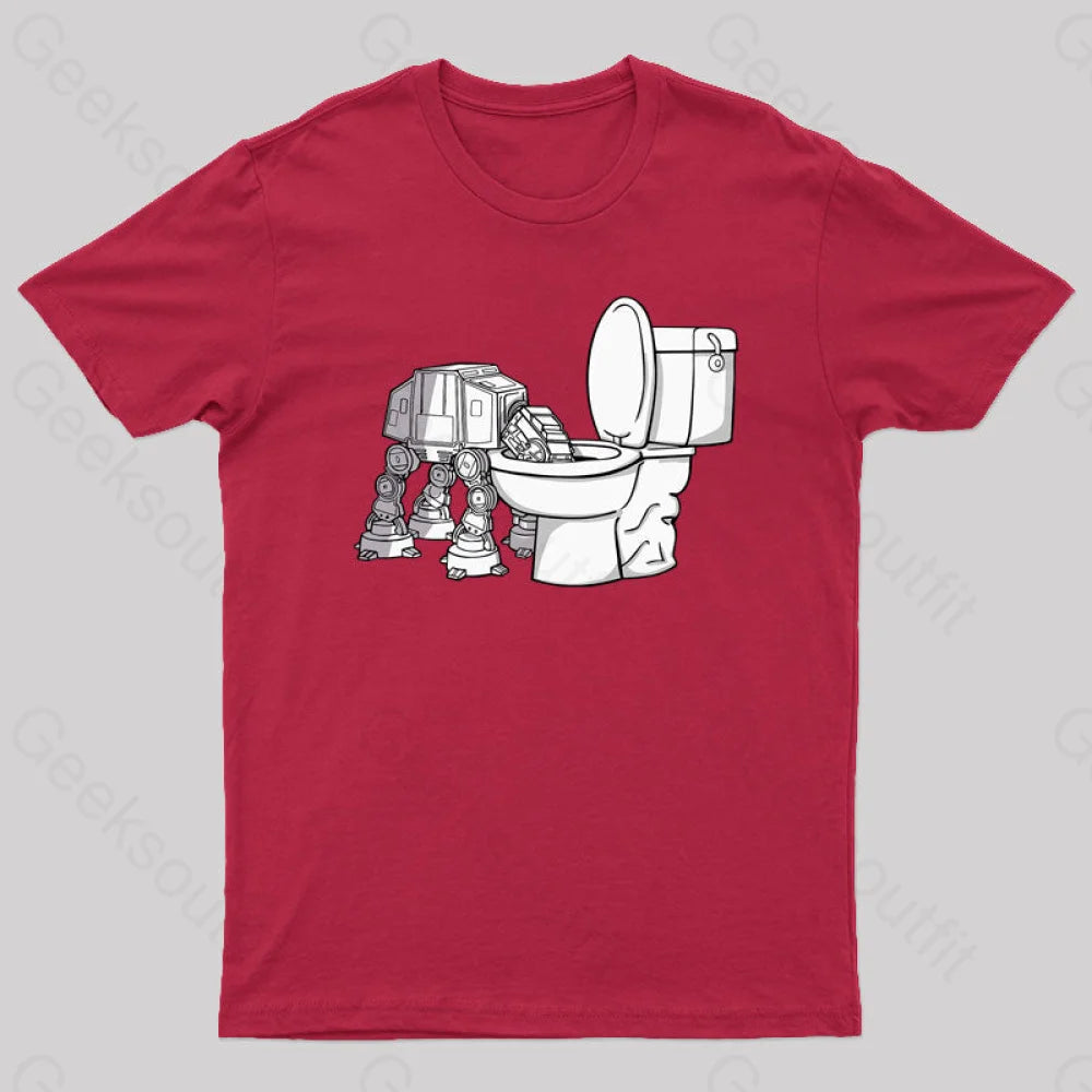 Thirsty Atat Funny Geek T-Shirt Red / S