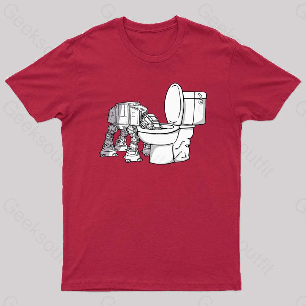 Thirsty Atat Funny Geek T-Shirt Red / S