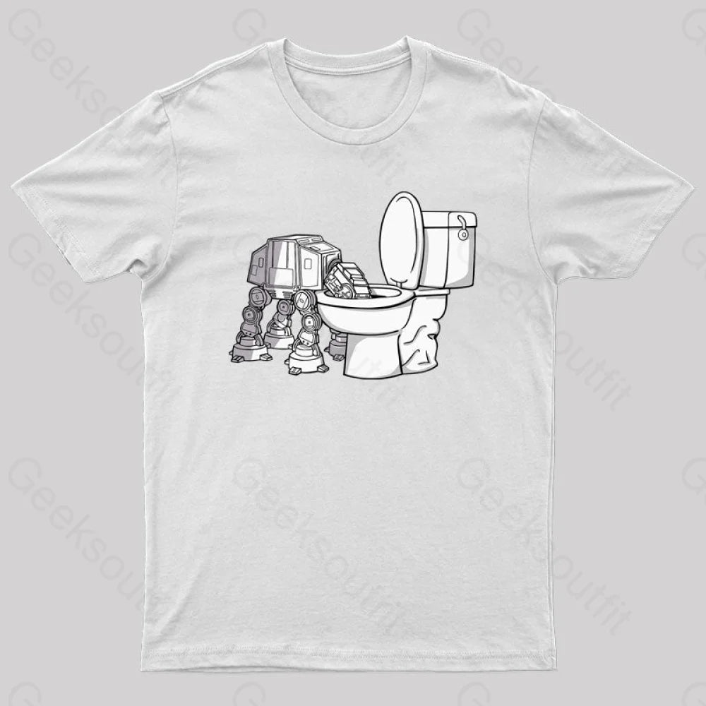 Thirsty Atat Funny Geek T-Shirt White / S