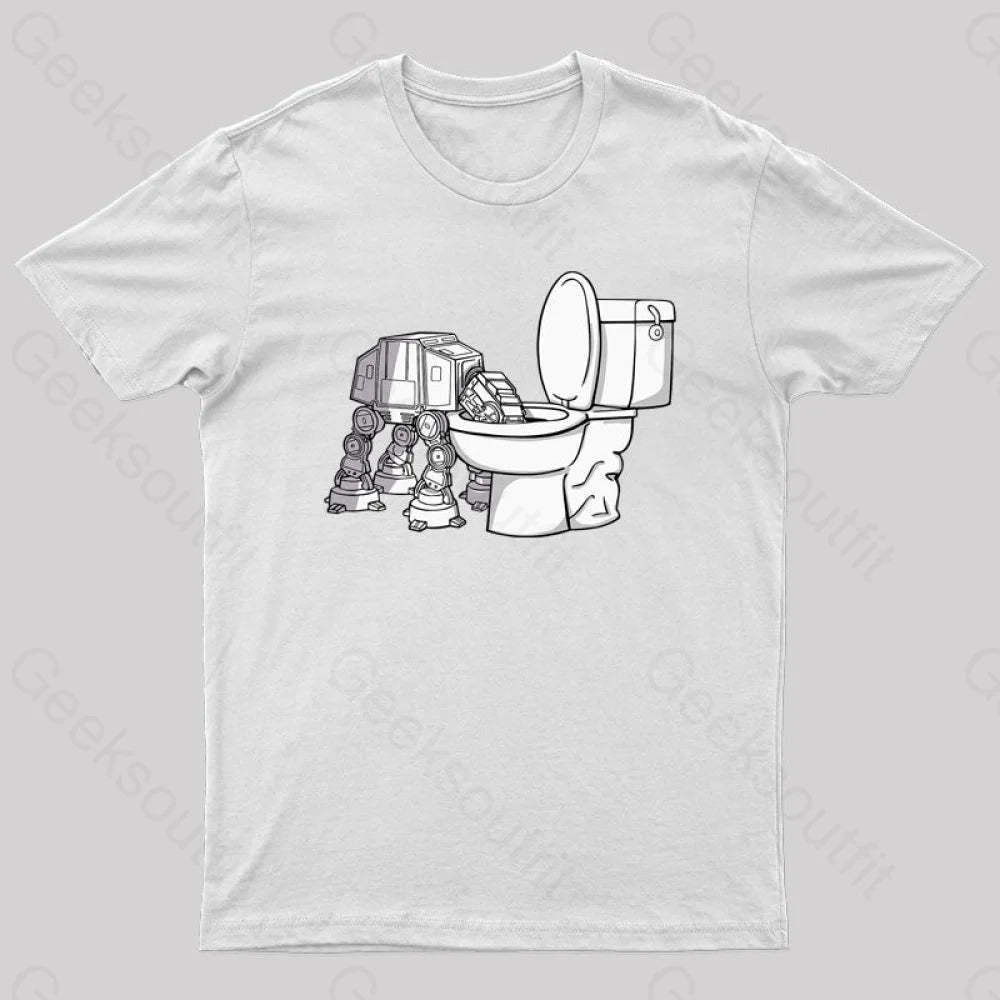 Thirsty Atat Funny Geek T-Shirt White / S