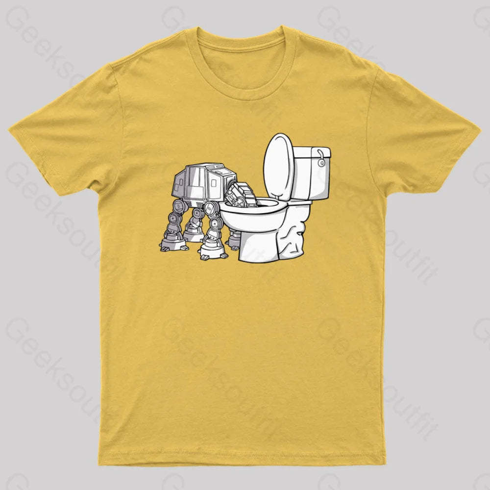Thirsty Atat Funny Geek T-Shirt Yellow / S