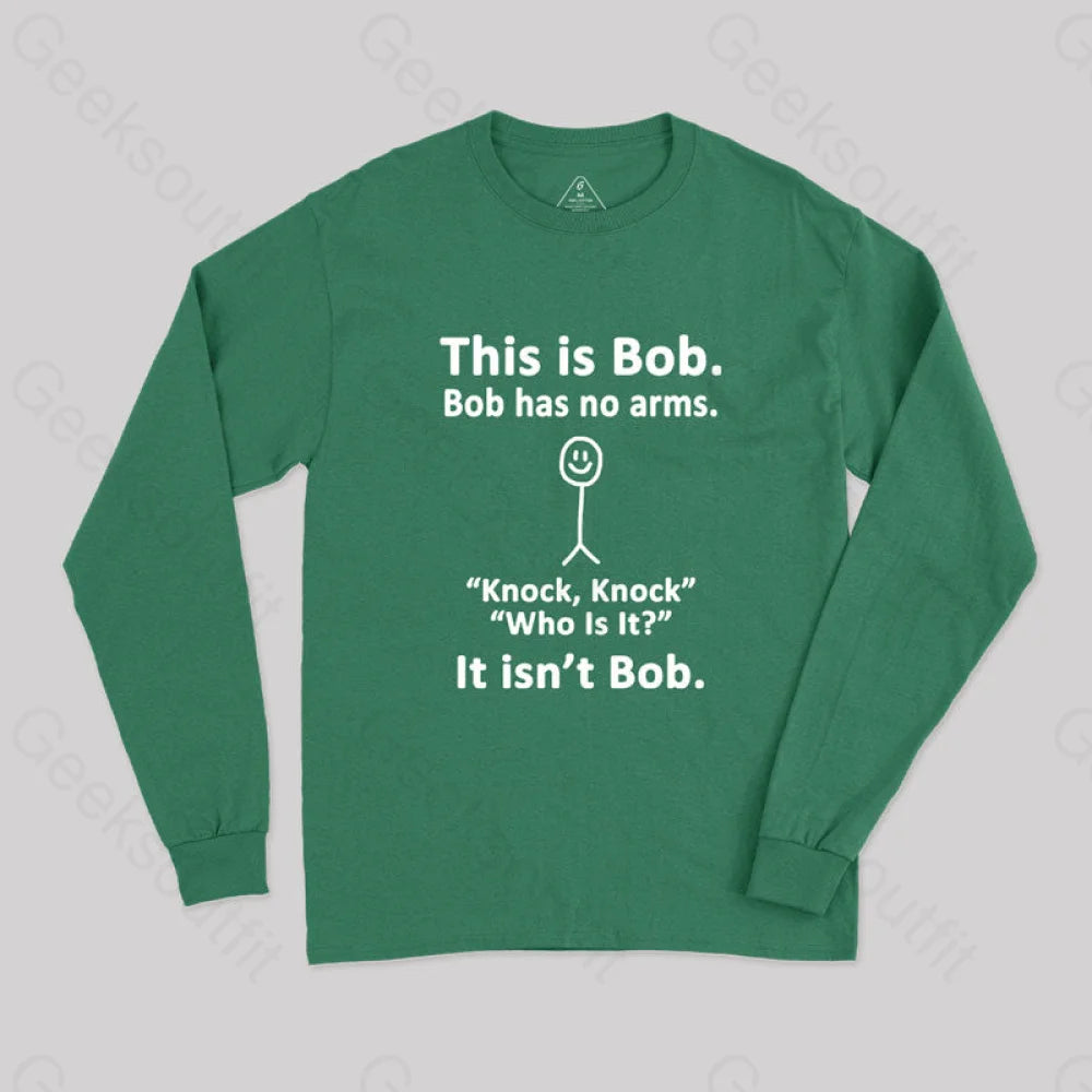 This Is Bob Nerd Long Sleeve T-Shirt Green / S