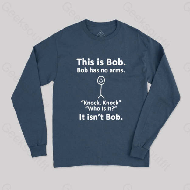 This Is Bob Nerd Long Sleeve T-Shirt Navy / S