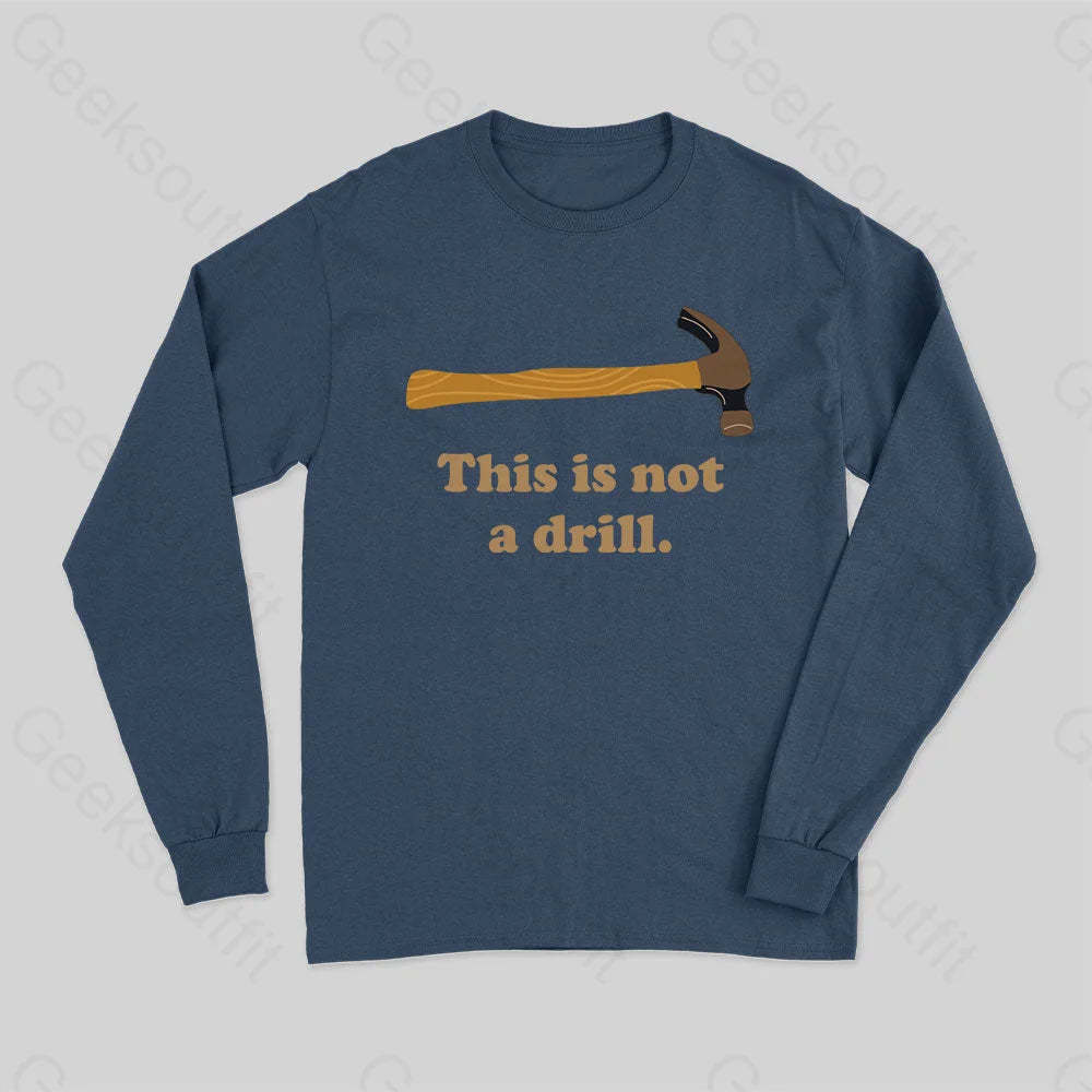 This Is Not A Drill Essential Long Sleeve T-Shirt Navy / S