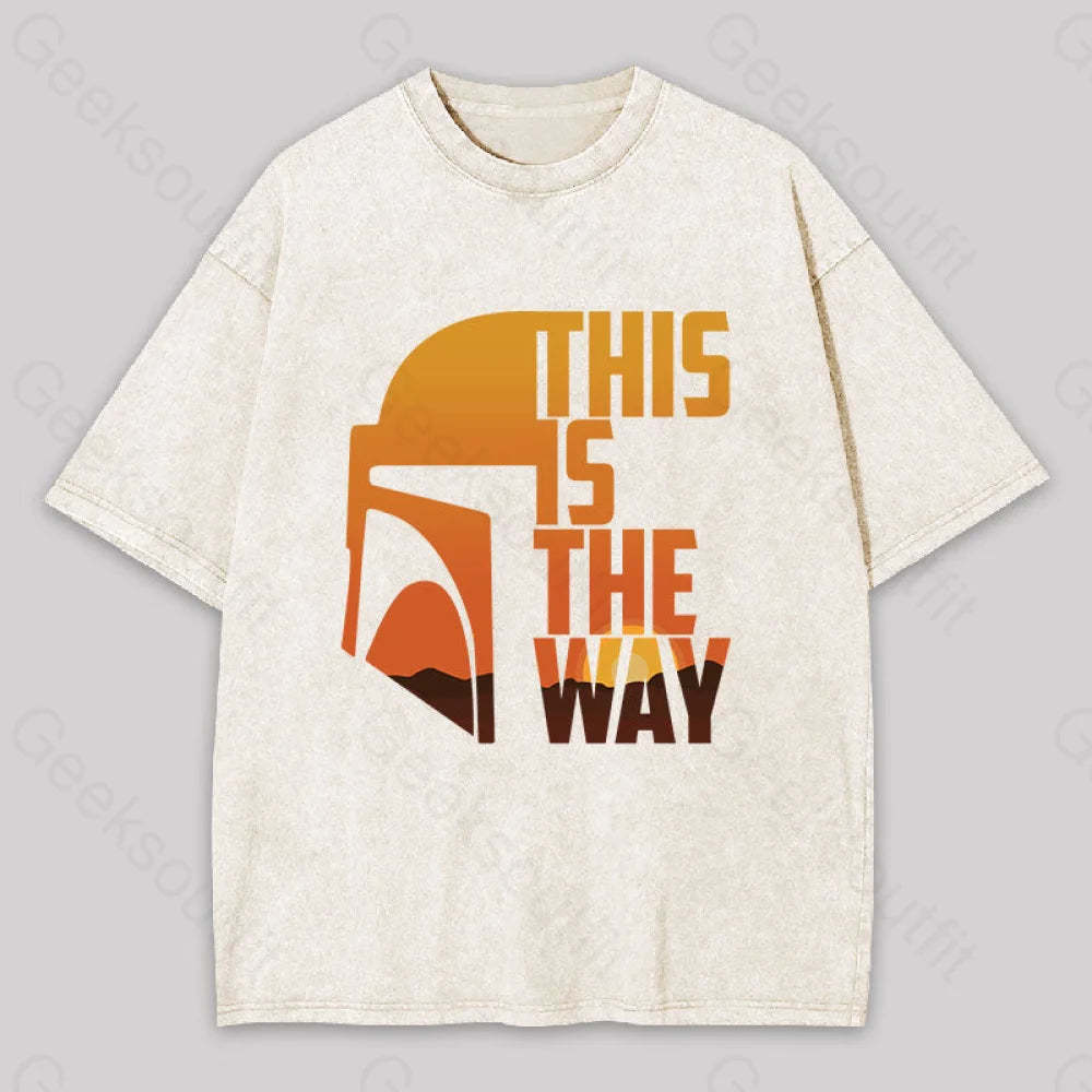 This Is The Way Washed T-Shirt Apricot / S