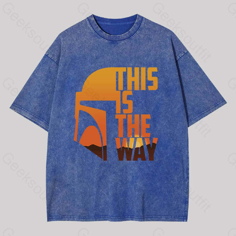 This Is The Way Washed T-Shirt Blue / S
