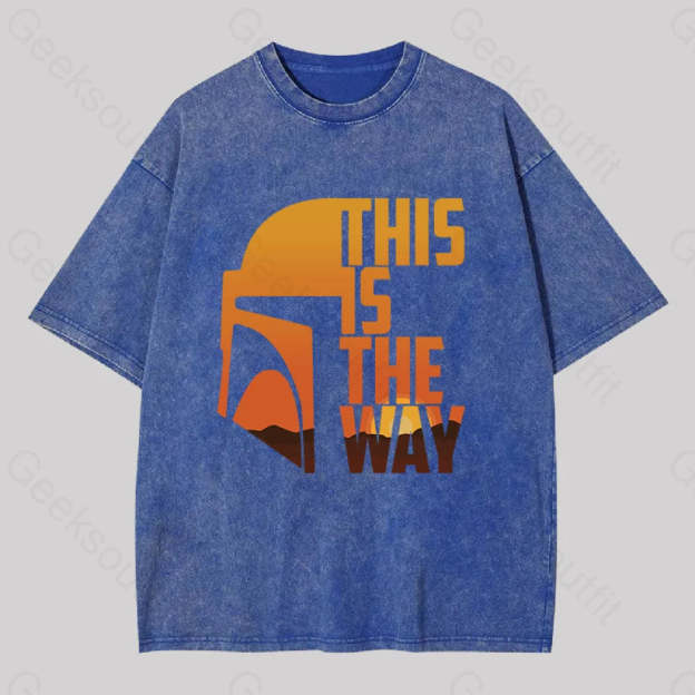 This Is The Way Washed T-Shirt Blue / S