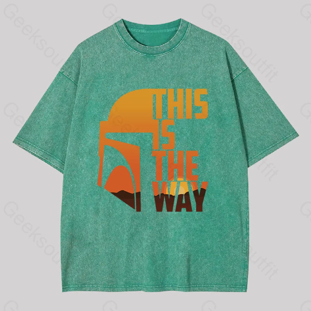 This Is The Way Washed T-Shirt Grass Green / S