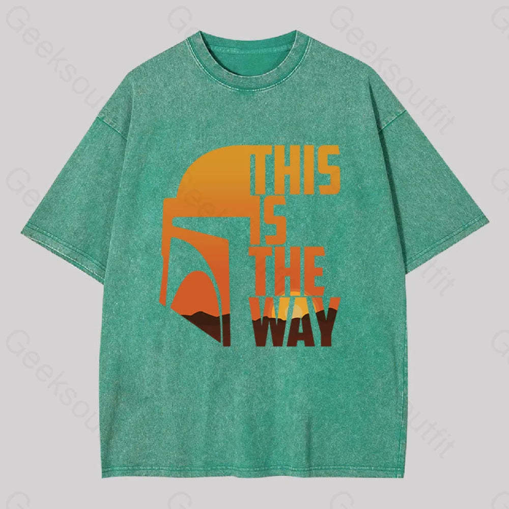 This Is The Way Washed T-Shirt Grass Green / S