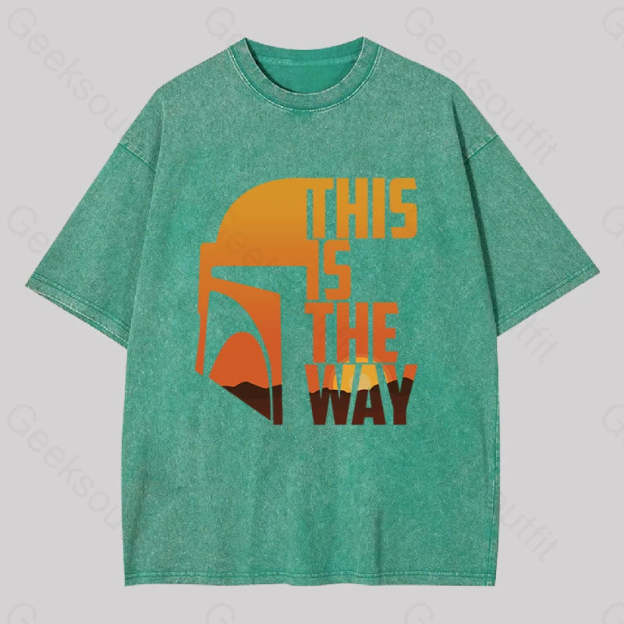 This Is The Way Washed T-Shirt Grass Green / S