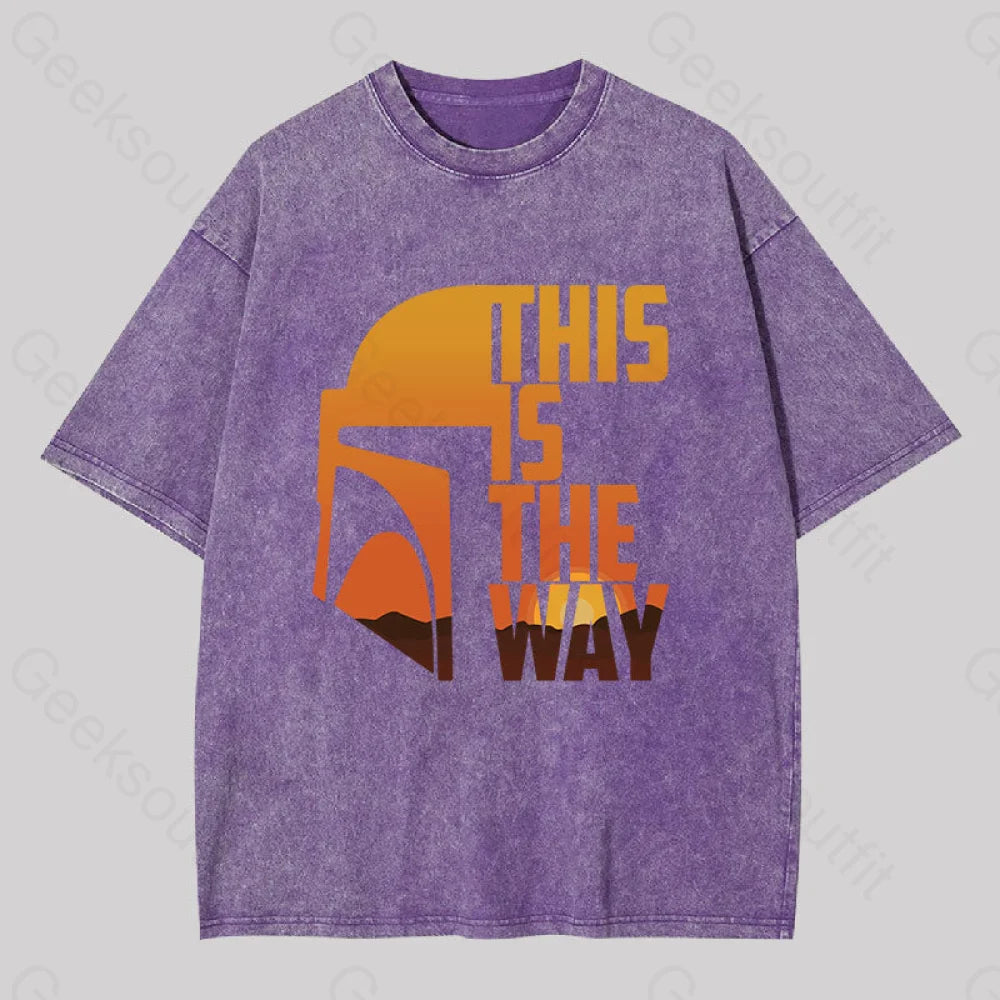 This Is The Way Washed T-Shirt Purple / S