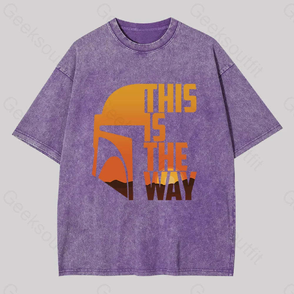 This Is The Way Washed T-Shirt Purple / S
