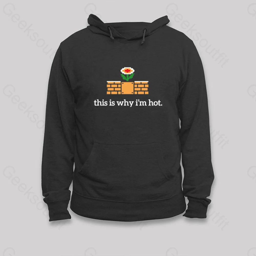 This Is Why I¡¯m Hot Hoodie Black / S