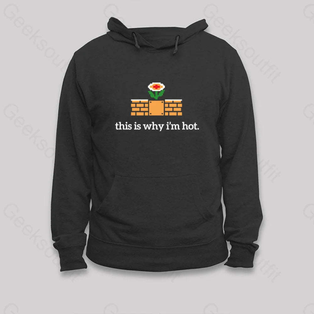 This Is Why I¡¯m Hot Hoodie Black / S
