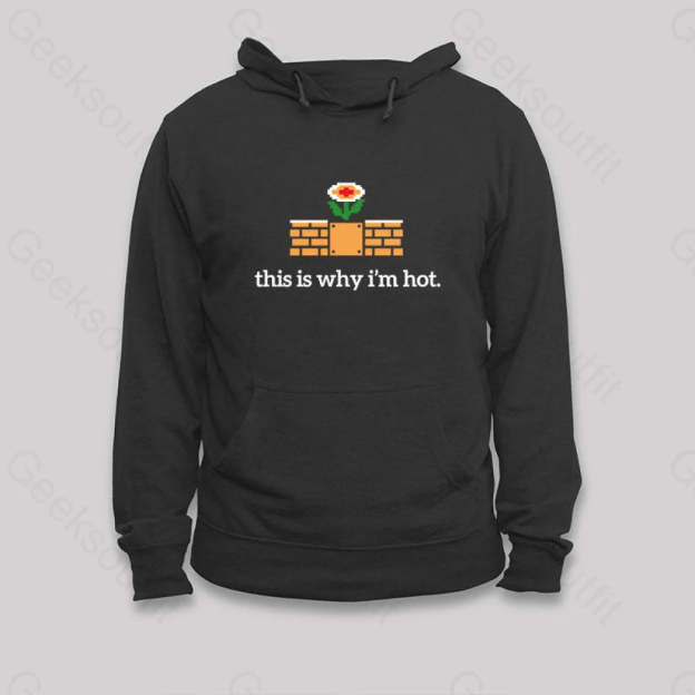 This Is Why I¡¯m Hot Hoodie Black / S