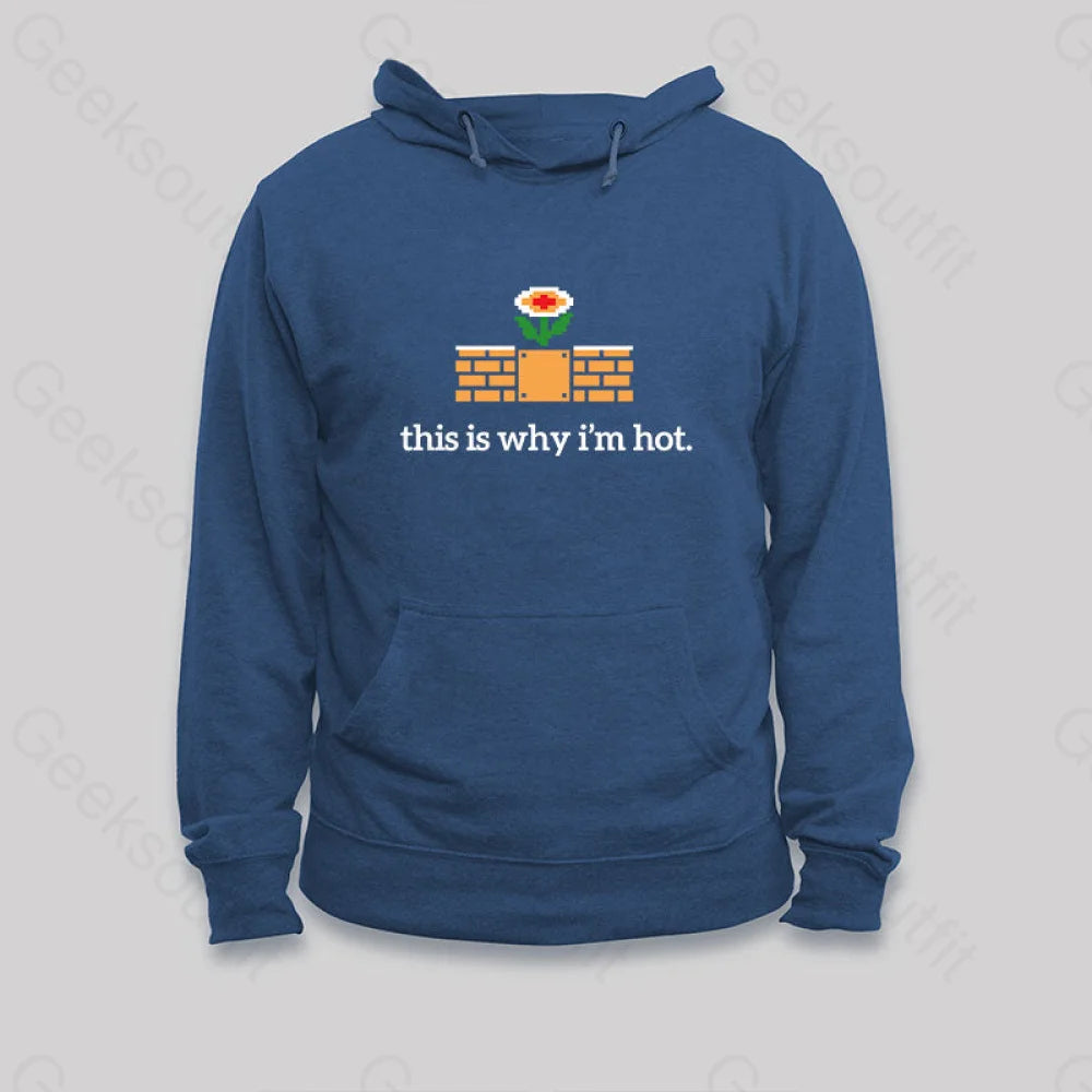 This Is Why I¡¯m Hot Hoodie Dark Blue / S