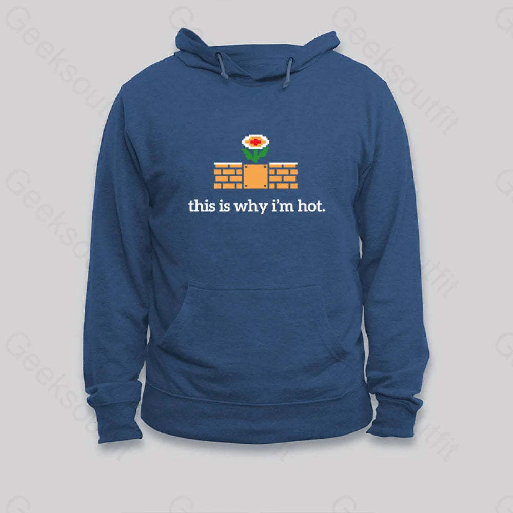 This Is Why I¡¯m Hot Hoodie Dark Blue / S