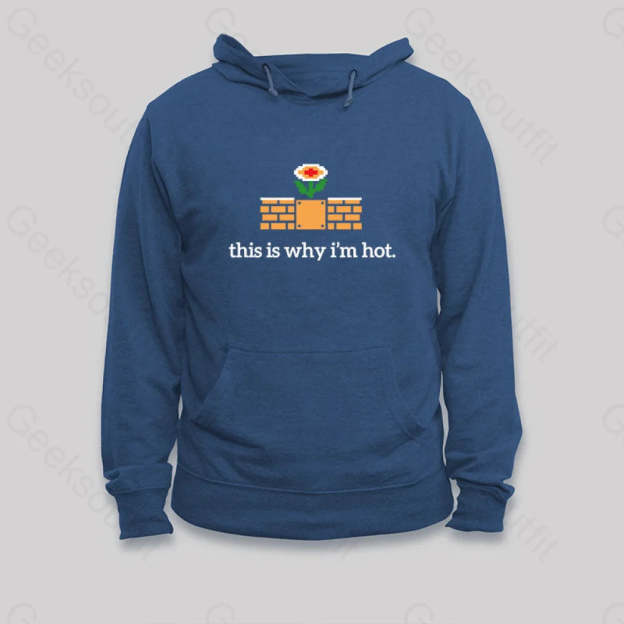 This Is Why I¡¯m Hot Hoodie Dark Blue / S