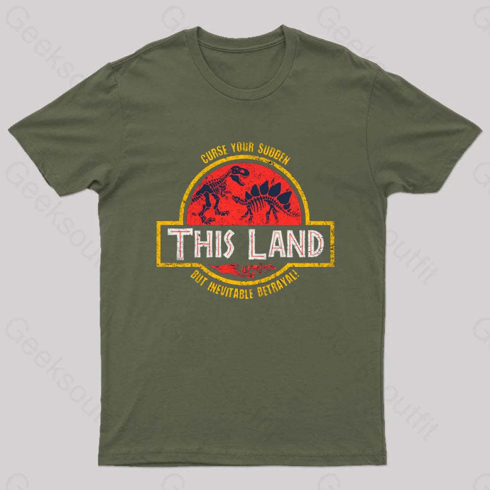 This Land Geek T-Shirt Army Green / S