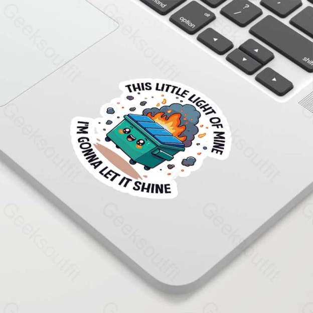 This Little Light Of Mine Geek Sticker