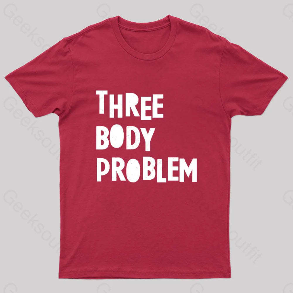 Three Body Problem Geek T-Shirt Red / S