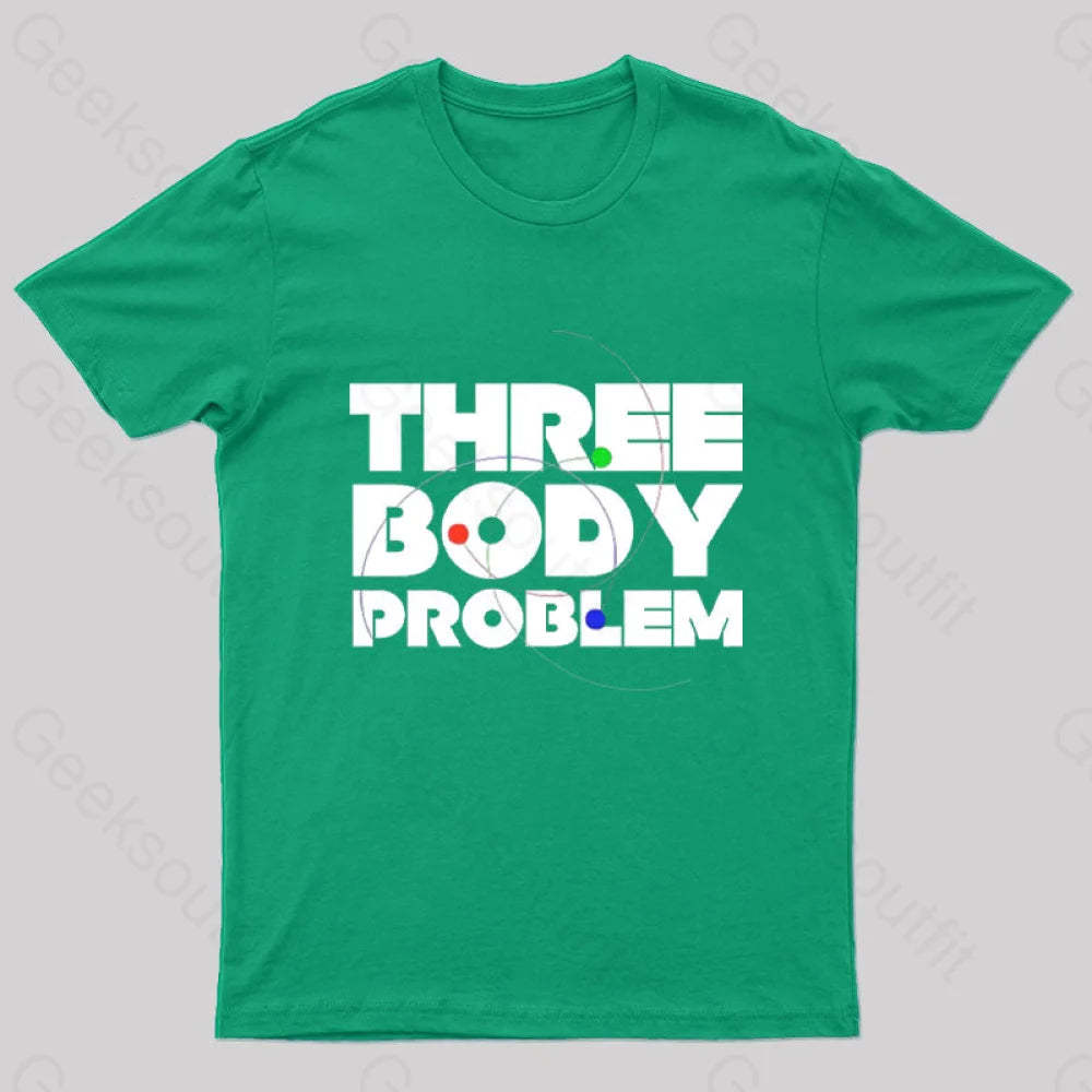 Three Body Problem Space Geek T-Shirt Green / S