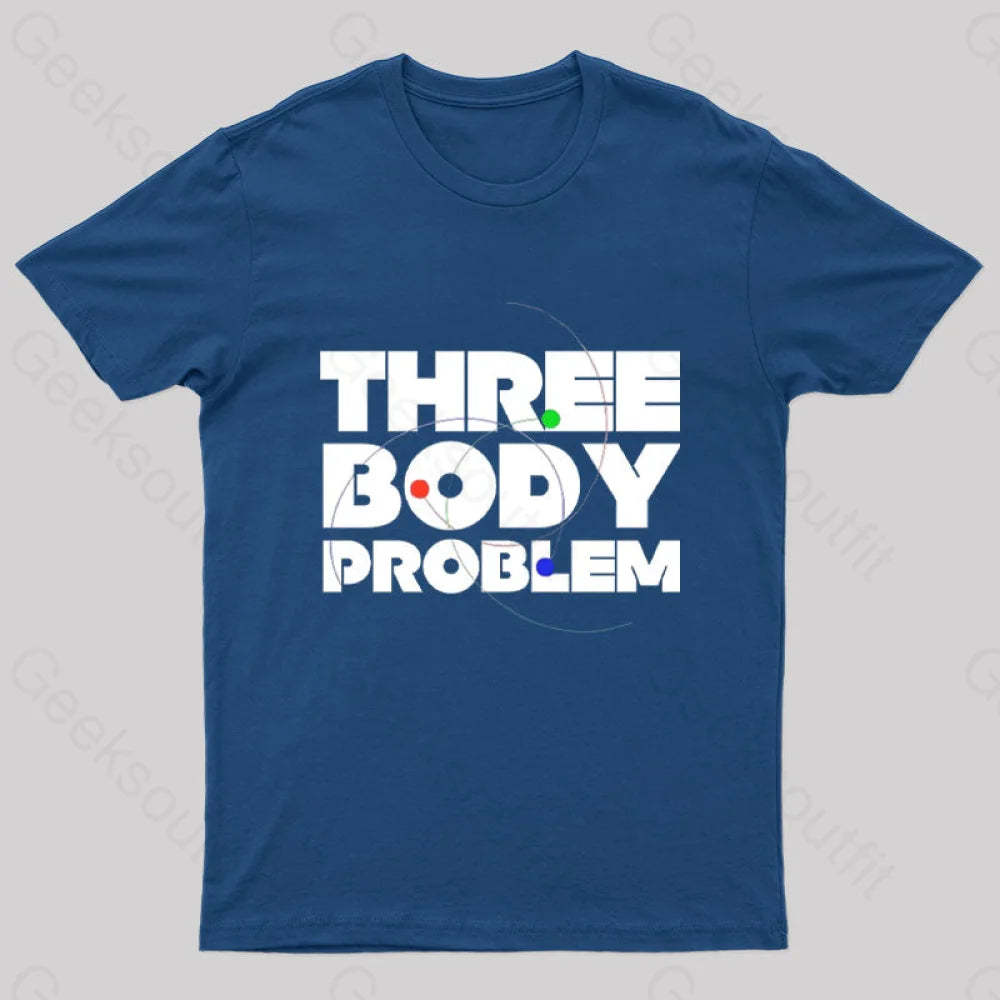 Three Body Problem Space Geek T-Shirt Navy / S
