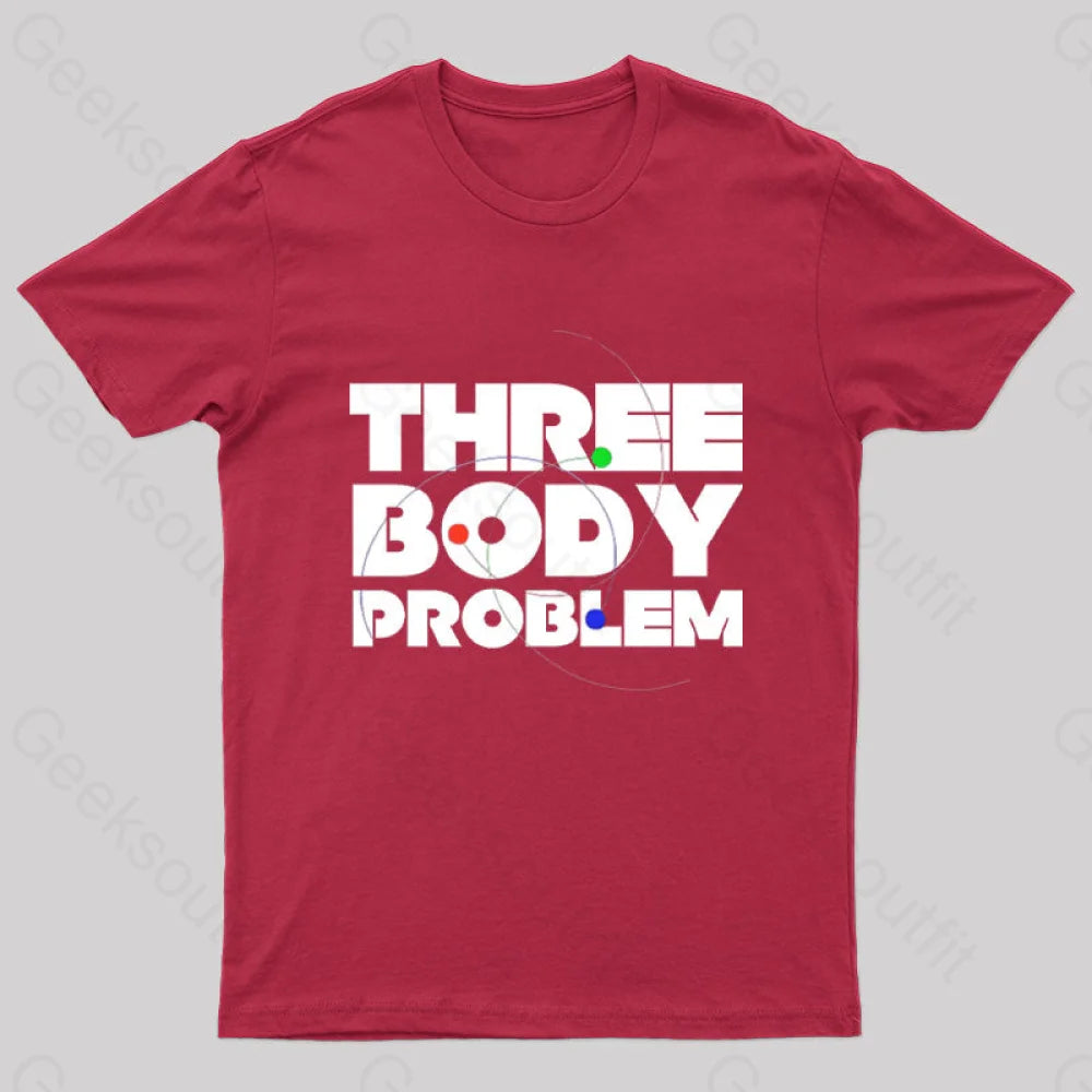 Three Body Problem Space Geek T-Shirt Red / S