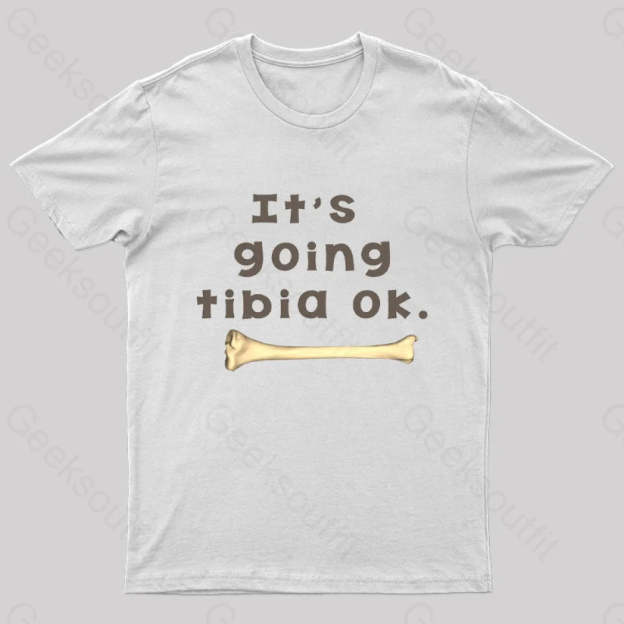 Tibia Bone Pun Geek T-Shirt White / S