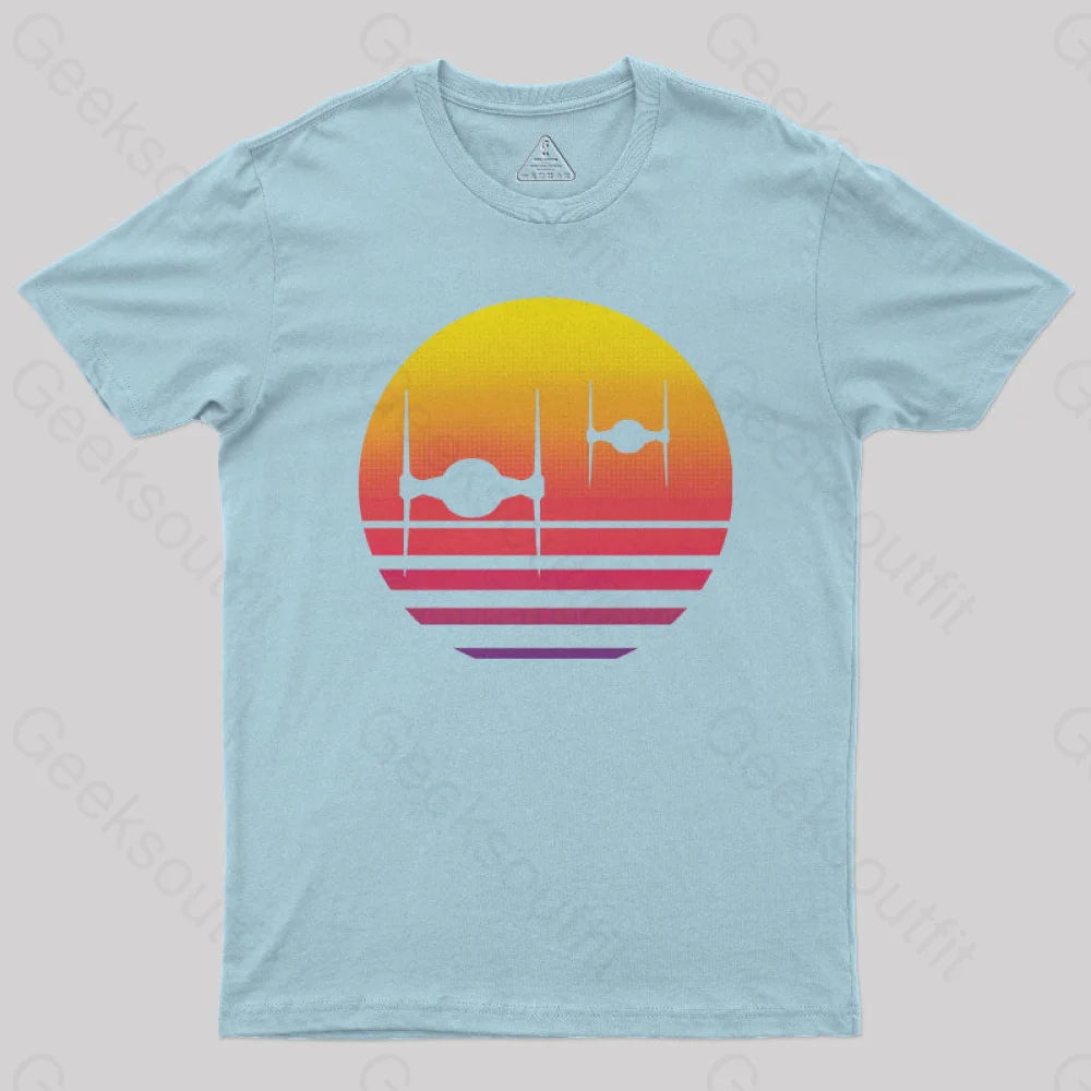 Geeksoutfit Tie Fighter Sunset Geek Squad T-Shirt for Sale