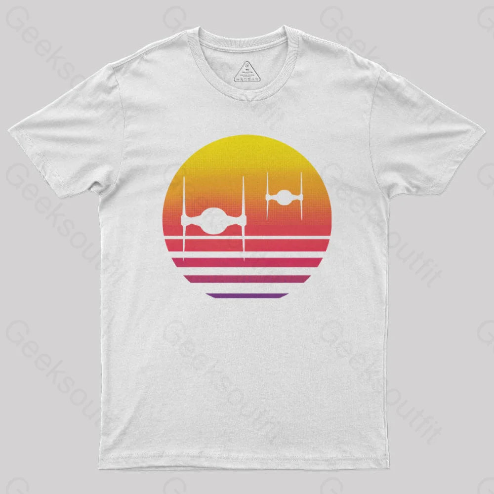 Geeksoutfit Tie Fighter Sunset Geek Squad T-Shirt for Sale