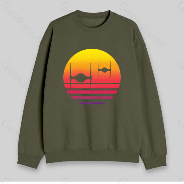 Tie Fighter Sunset Sweatshirt - Geeksoutfit