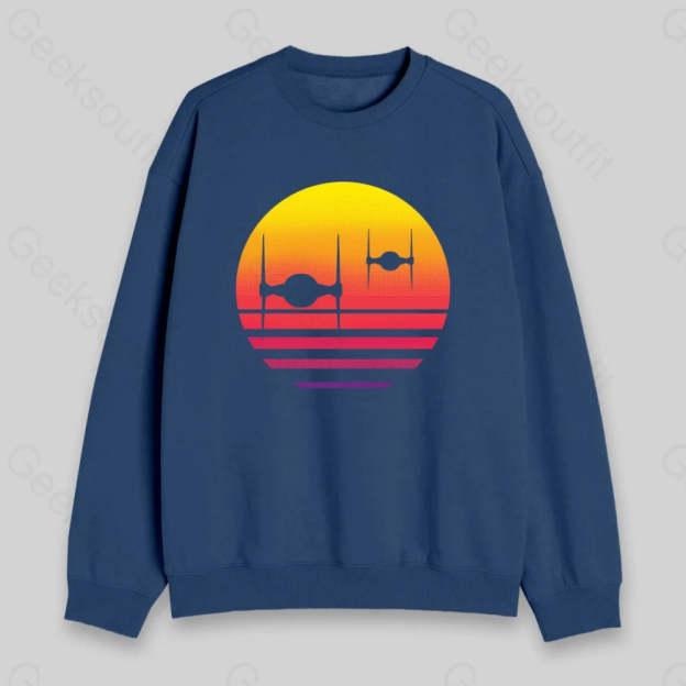 Tie Fighter Sunset Sweatshirt - Geeksoutfit