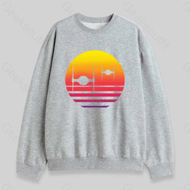 Tie Fighter Sunset Sweatshirt - Geeksoutfit
