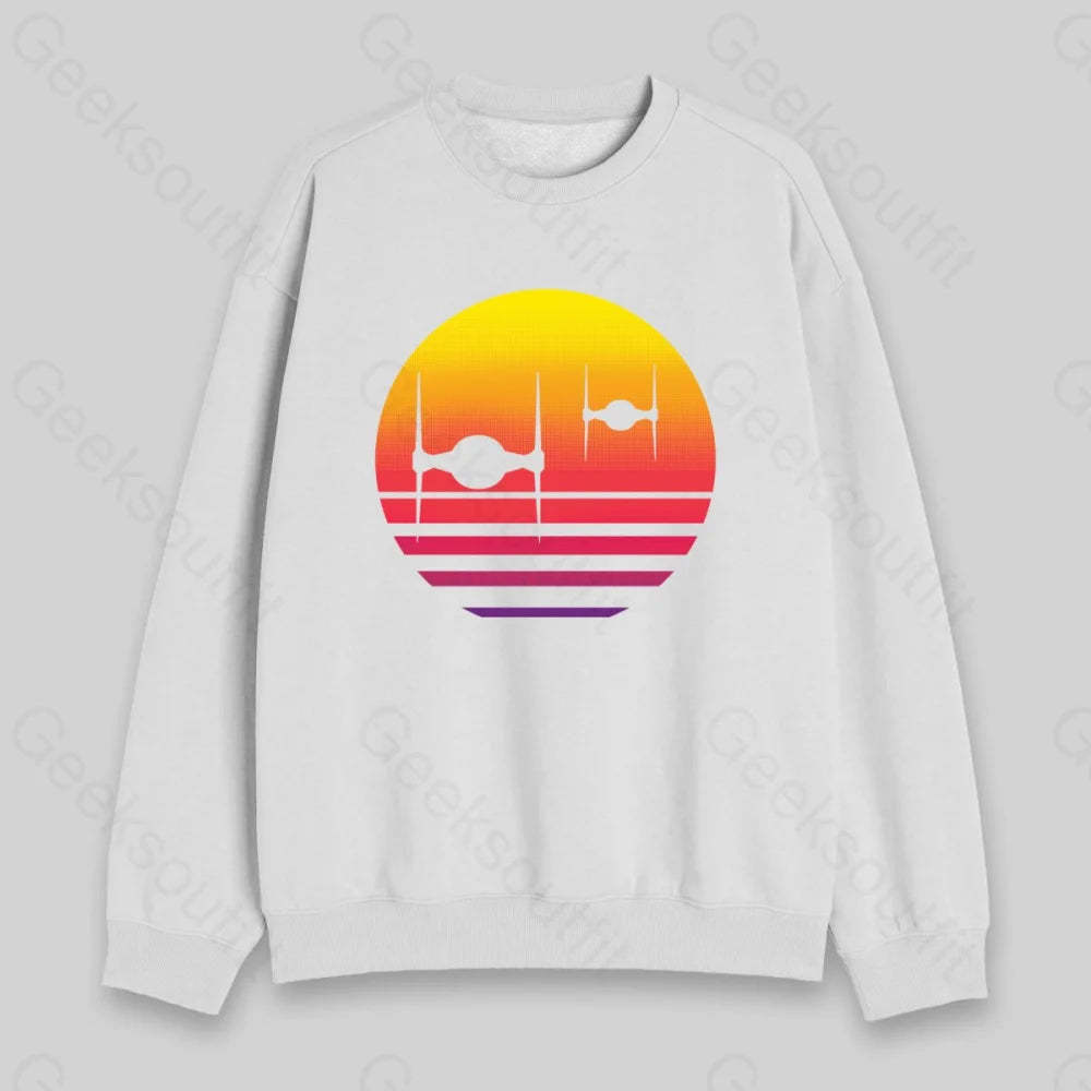 Tie Fighter Sunset Sweatshirt - Geeksoutfit