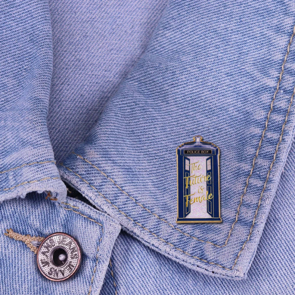 Time Machine Spaceship Pins