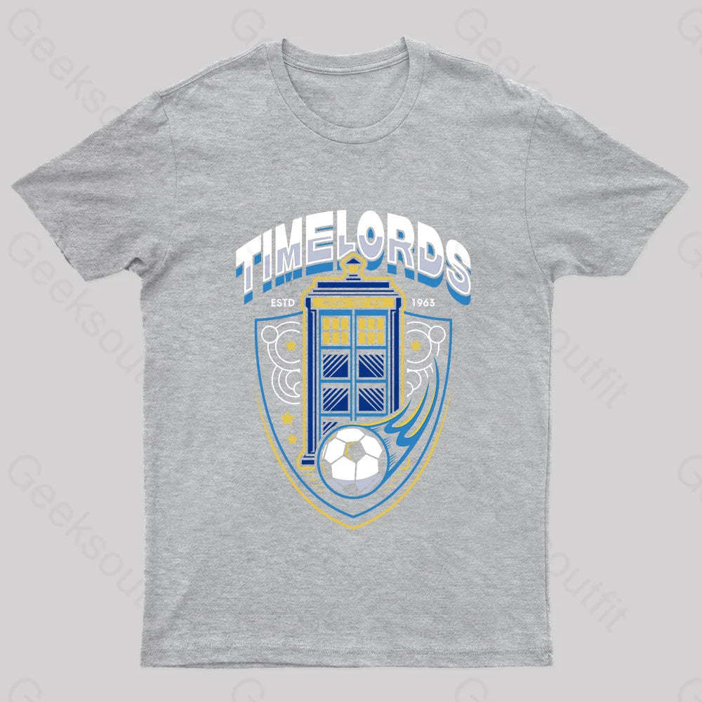Timelords Football Team Nerd T-Shirt Grey / S