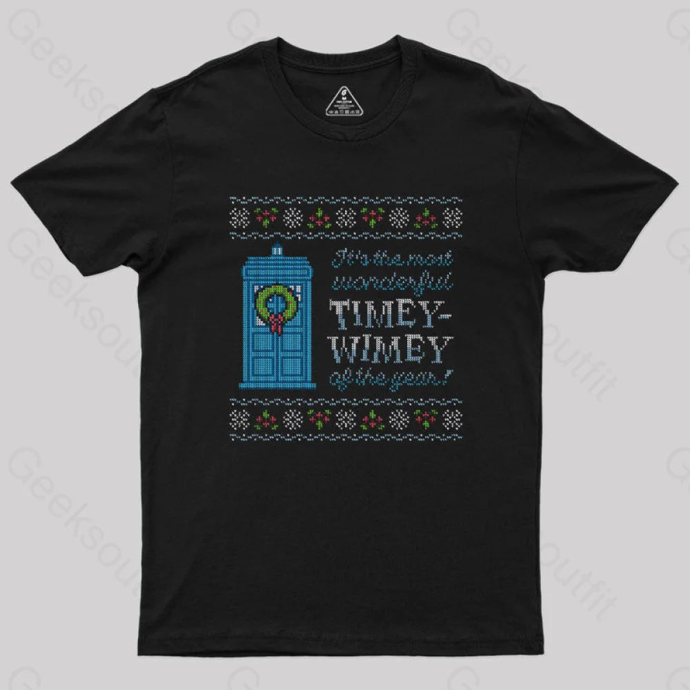 Timey-Wimey Sweater T-Shirt Black / S