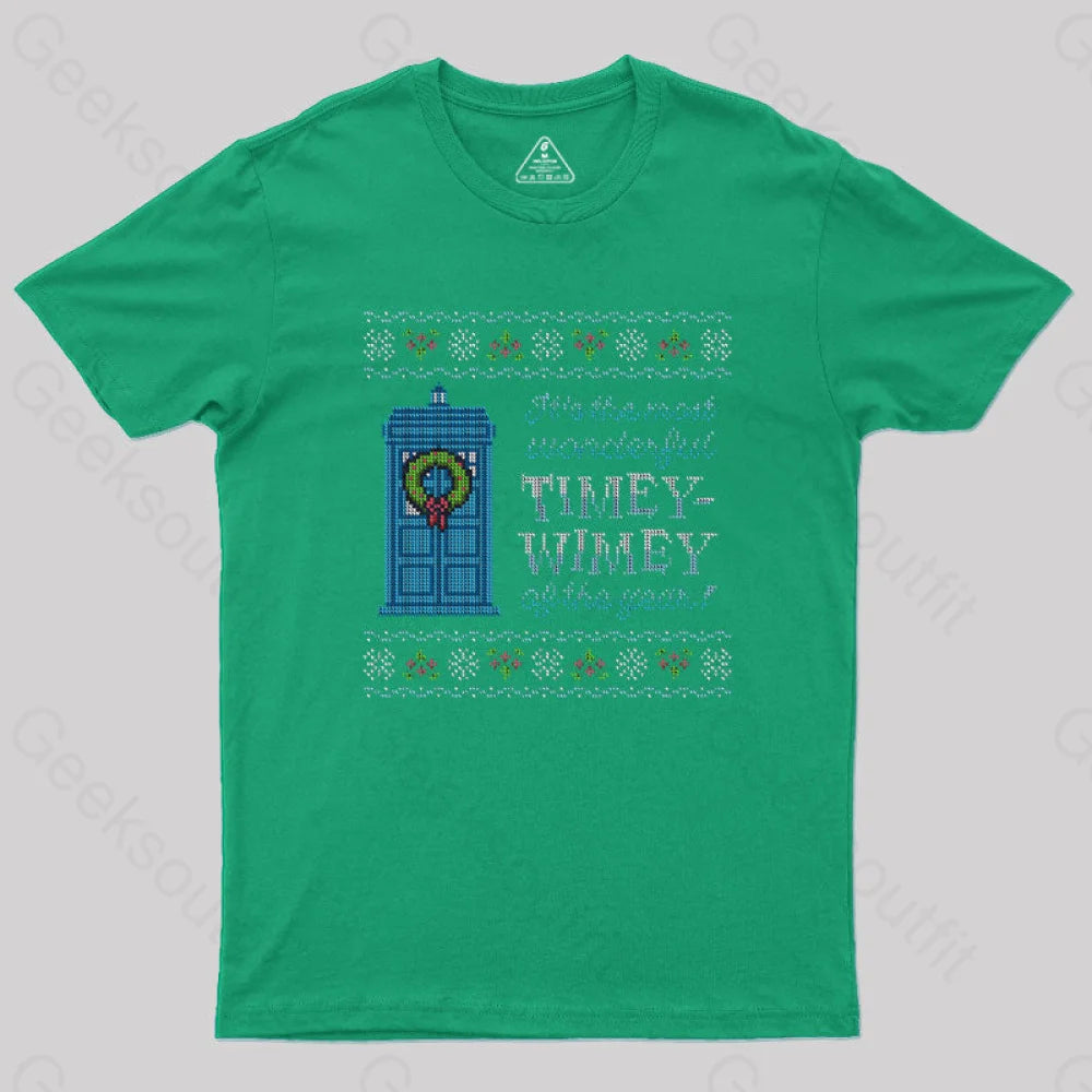 Timey-Wimey Sweater T-Shirt Green / S