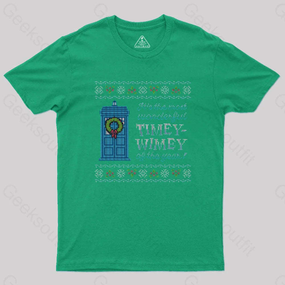 Timey-Wimey Sweater T-Shirt Green / S