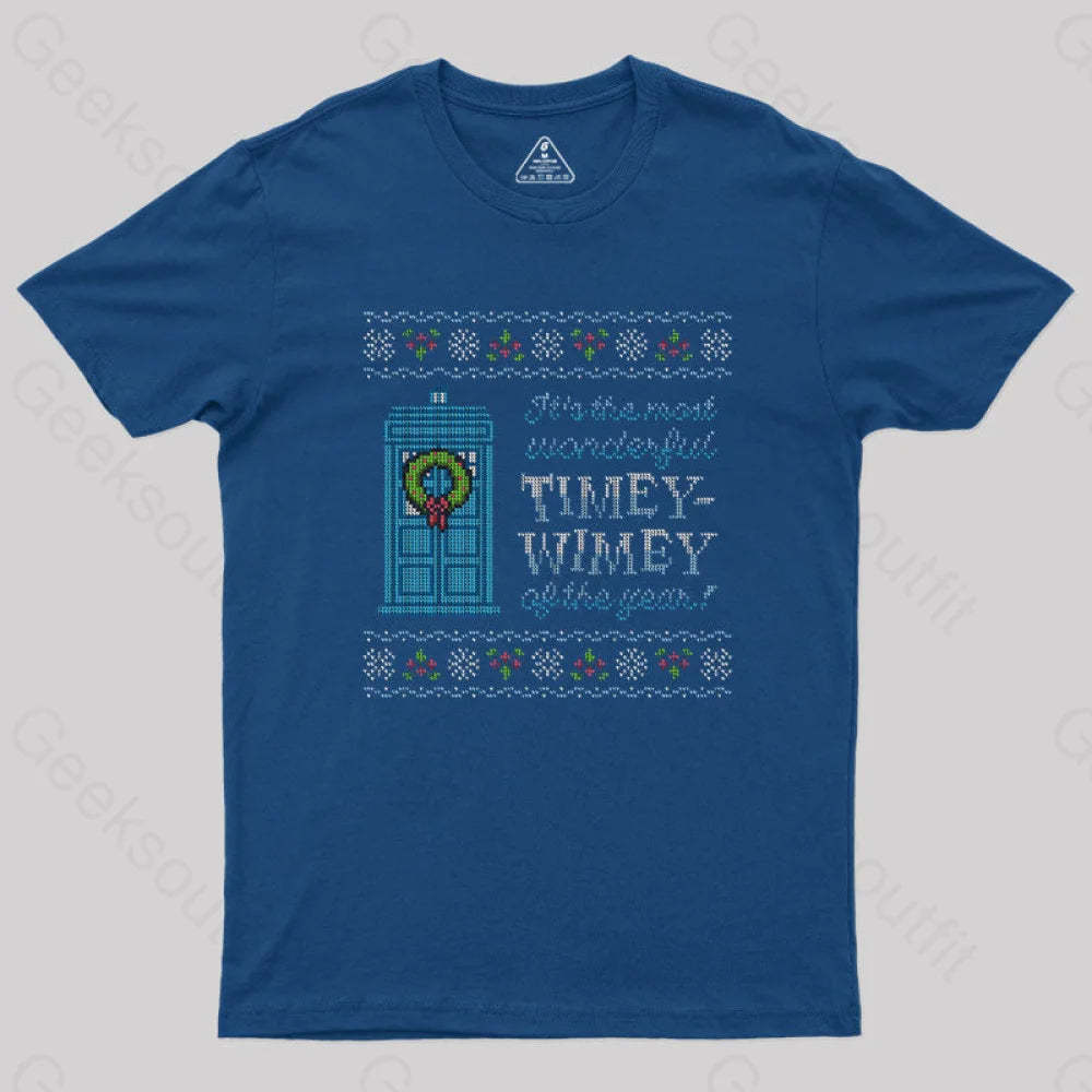 Timey-Wimey Sweater T-Shirt Navy / S