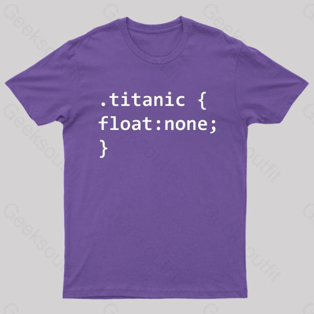 Titanic Code Geek T-Shirt Purple / S