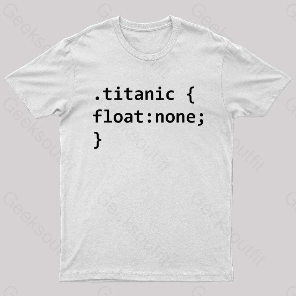 Titanic Code Geek T-Shirt White / S