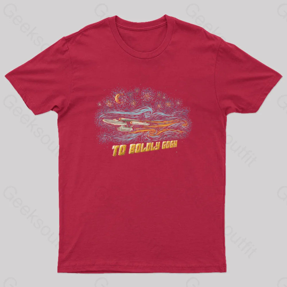 To Boldly Gogh Nerd T-Shirt Red / S