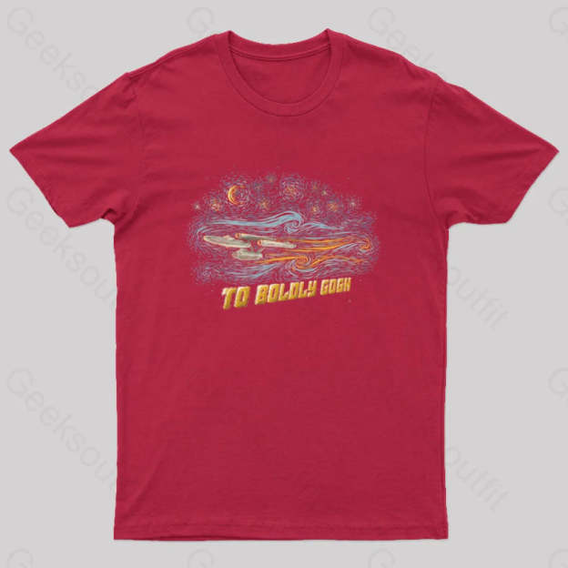 To Boldly Gogh Nerd T-Shirt Red / S