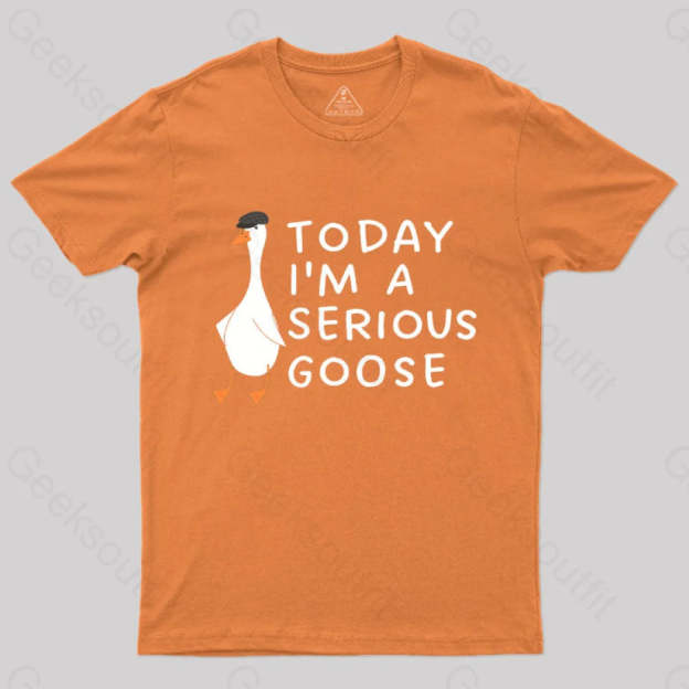 Today I’m A Serious Goose Nerd T-Shirt Orange / S
