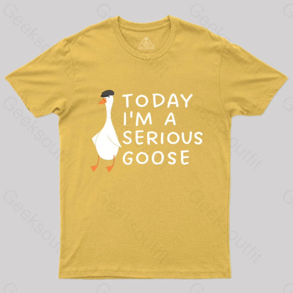 Today I’m A Serious Goose Nerd T-Shirt Yellow / S