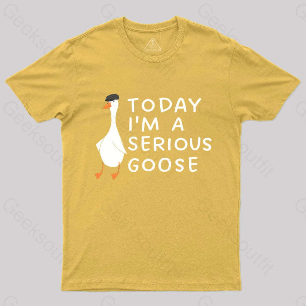Today I’m A Serious Goose Nerd T-Shirt Yellow / S