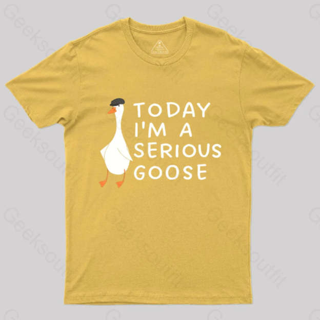 Today I’m A Serious Goose Nerd T-Shirt Yellow / S
