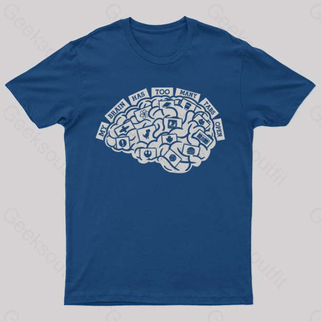 Too Many Tabs Nerd T-Shirt Navy / S